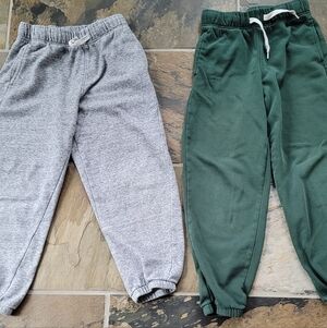Old Navy Boys Fleece Baggy Sweatpants Lot of 2 • Size M • Grey & Green